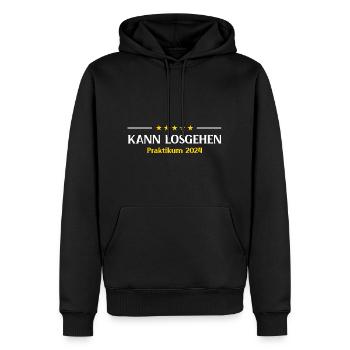 Kann Losgehen Praktikum 2024 Start Beruf Pratikant - Männer Premium Bio Hoodie - Schwarz - Vorne - Nico (187cm)