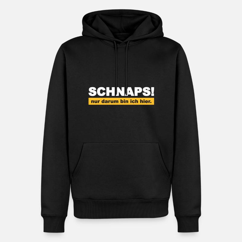 Schnaps! - Männer Premium Bio Hoodie - Schwarz