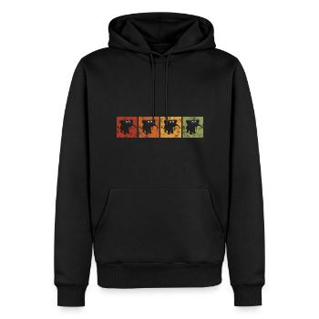 Eléphant éléphant pour enfants - Sweat à capuche Premium bio Homme - noir - Devant - Nico (187cm)