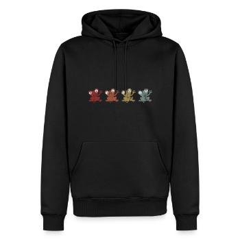 Frosch Frösche Geschenk für Kinder Lustig Witzig - Männer Premium Bio Hoodie - Schwarz - Vorne - Nico (187cm)
