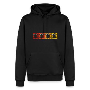 Frosch Frösche Geschenk für Kinder Lustig Witzig - Männer Premium Bio Hoodie - Schwarz - Vorne - Nico (187cm)