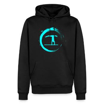 Turner - Sweat à capuche Premium bio Homme - noir - Devant - Nico (187cm)