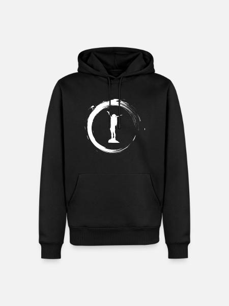 Reise - Männer Premium Bio Hoodie - Schwarz