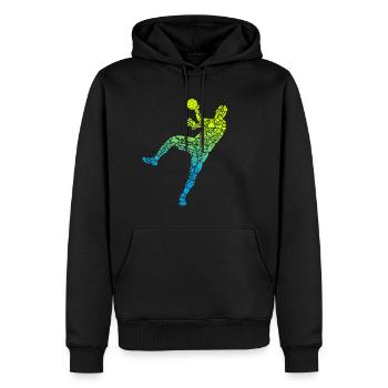 Handballspieler Symbole Handballer Jungen Handball - Männer Premium Bio Hoodie - Schwarz - Vorne - Nico (187cm)