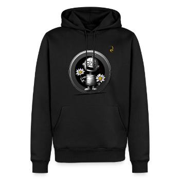 MEIN ENTZÜCKENDER ROBOTER - Männer Premium Bio Hoodie - Schwarz - Vorne - Nico (187cm)