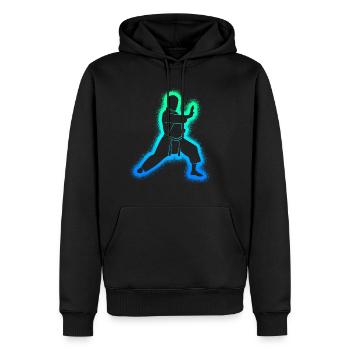 Taekwondo Arts Martiaux Enfants Garçons Karaté - Sweat à capuche Premium bio Homme - noir - Devant - Nico (187cm)
