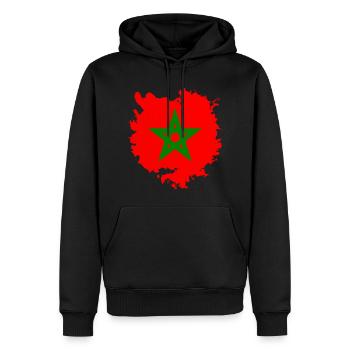 Marokko - Männer Premium Bio Hoodie - Schwarz - Vorne - Nico (187cm)