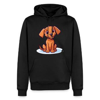 Conception de chien mignon pour les propriétaires de chiens - Sweat à capuche Premium bio Homme - noir - Devant - Nico (187cm)