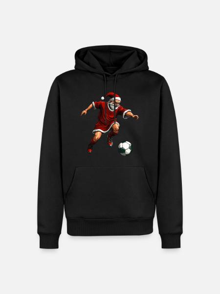 Footballeur de Noël - Sweat à capuche Premium bio Homme - noir