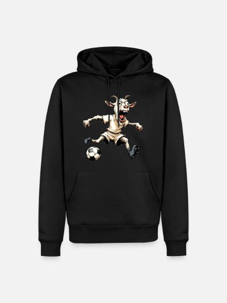 Goat Football - Men’s Premium Organic Hoodie - black