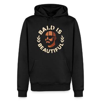 Männer Glatze Geschenkidee Bald Is Beautiful - Männer Premium Bio Hoodie - Schwarz - Vorne - Nico (187cm)