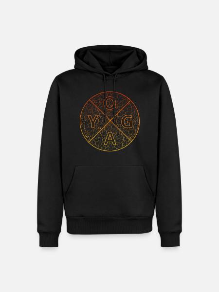 Yoga Yogaübung Namaste - Männer Premium Bio Hoodie - Schwarz