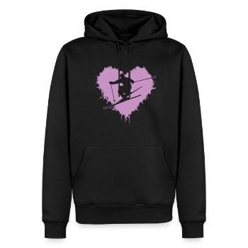 Ski Skiing - Männer Premium Bio Hoodie - Schwarz - Vorne - Nico (187cm)