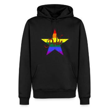 LGBTQ Pride Stern - Männer Premium Bio Hoodie - Schwarz - Vorne - Nico (187cm)