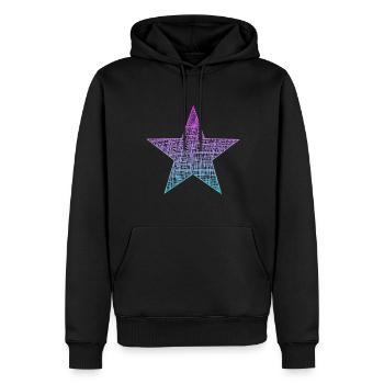 stern, star - Männer Premium Bio Hoodie - Schwarz - Vorne - Nico (187cm)