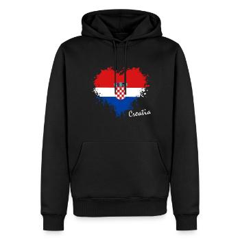 Croatia Hrvatska Kroatien - Männer Premium Bio Hoodie - Schwarz - Vorne - Nico (187cm)