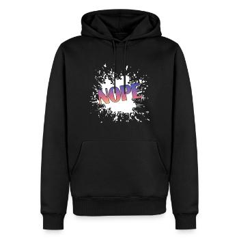 Nope, Nope not today - Männer Premium Bio Hoodie - Schwarz - Vorne - Nico (187cm)