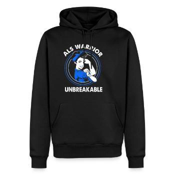 ALS Nervenkrankheit - Männer Premium Bio Hoodie - Schwarz - Vorne - Nico (187cm)