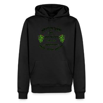 Styria - Men’s Premium Organic Hoodie - black - Front - Nico (187cm)