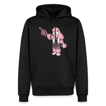 Fan Poodle Croatia - Men’s Premium Organic Hoodie - black - Front - Nico (187cm)