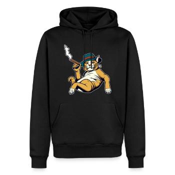 Katzen Katze Katzenshirt Katze Geschenkidee kitten - Männer Premium Bio Hoodie - Schwarz - Vorne - Nico (187cm)