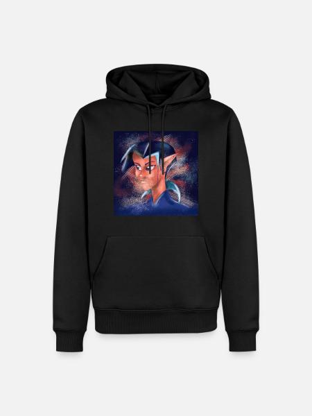 Blue Elfic - Sweat à capuche Premium bio Homme - noir