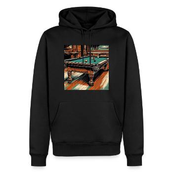 Billardtisch / Billiardkugel / 8 Ball / Pool / Kö - Männer Premium Bio Hoodie - Schwarz - Vorne - Nico (187cm)