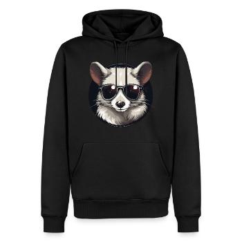 Opossum Possum Vintage Possumm Oppossum - Männer Premium Bio Hoodie - Schwarz - Vorne - Nico (187cm)