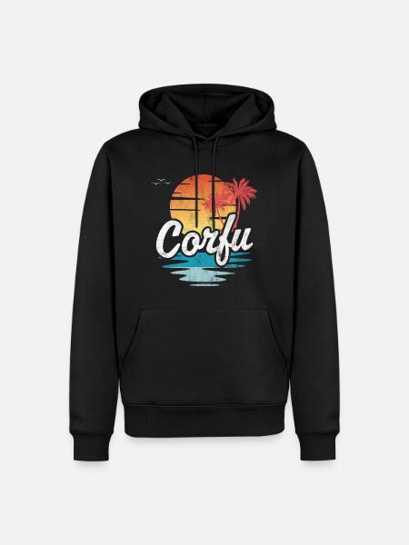 Corfu - Men’s Premium Organic Hoodie - black
