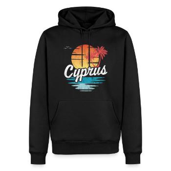 Zypern - Männer Premium Bio Hoodie - Schwarz - Vorne - Nico (187cm)