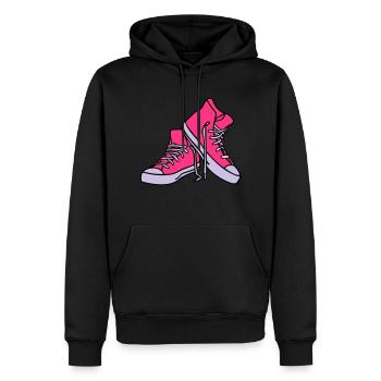 chaussures fraîches - Sweat à capuche Premium bio Homme - noir - Devant - Nico (187cm)