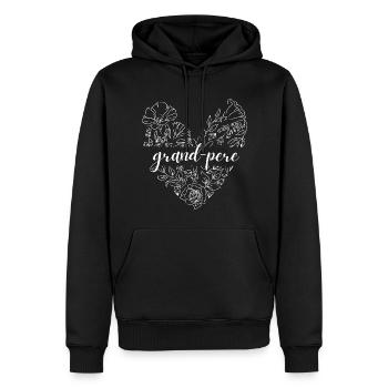 Grand-pere. grand-pere gift - Men’s Premium Organic Hoodie - black - Front - Nico (187cm)