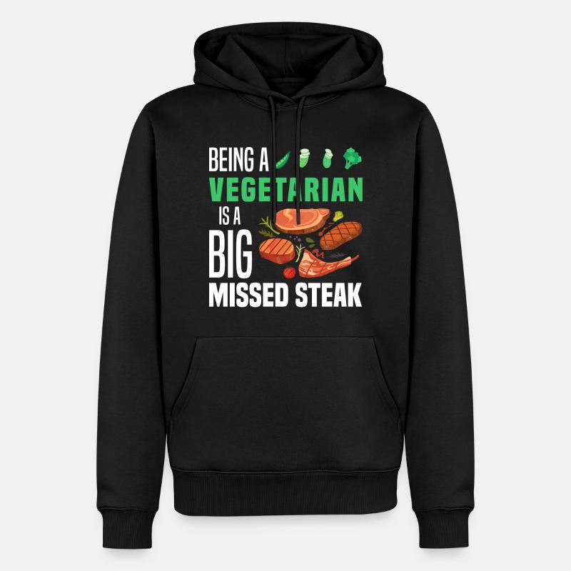 BBQ - Männer Premium Bio Hoodie - Schwarz