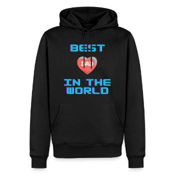 Best dad in the world - Männer Premium Bio Hoodie - Schwarz - Vorne - Nico (187cm)