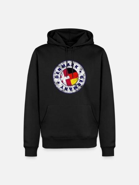 DINAMARCA ALEMANIA Sello - Herre Premium økologisk hoodie - sort
