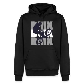 BMX Bike - Männer Premium Bio Hoodie - Schwarz - Vorne - Nico (187cm)