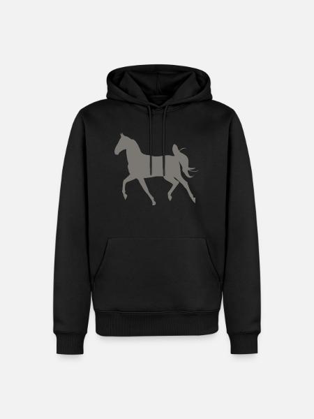 cheval - Sweat à capuche Premium bio Homme - noir