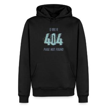 Error 404 - Men’s Premium Organic Hoodie - black - Front - Nico (187cm)