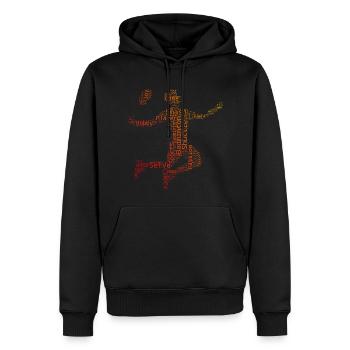 Badminton Players Men Squash Women - Men’s Premium Organic Hoodie - black - Front - Nico (187cm)