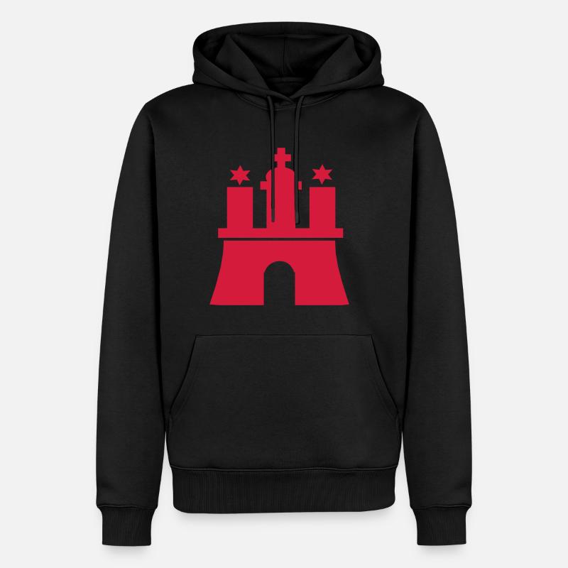 Hambourg - Sweat à capuche Premium bio Homme - noir