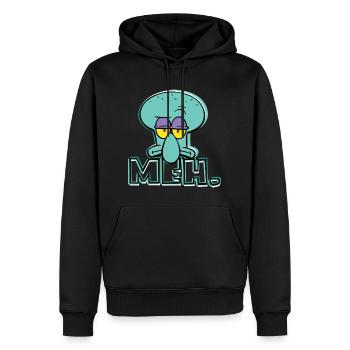 SpongeBob SquarePants Squidward Meh - Men’s Premium Organic Hoodie - black - Front - Nico (187cm)
