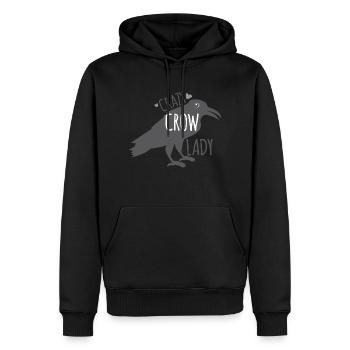 Dame de corbeau fou - Sweat à capuche Premium bio Homme - noir - Devant - Nico (187cm)