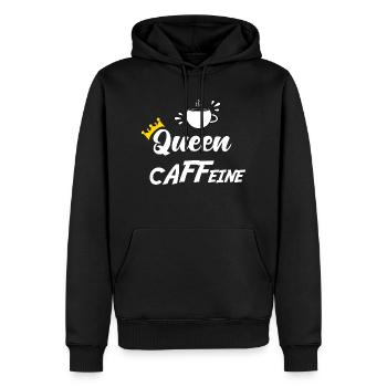 QUEEN CAFFEINE - Men’s Premium Organic Hoodie - black - Front - Nico (187cm)