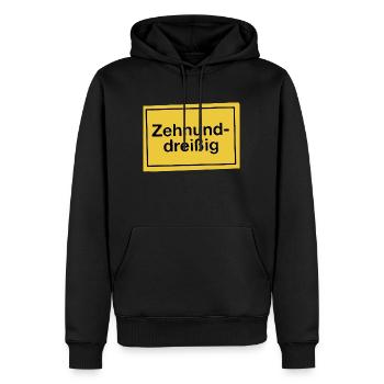 40. Geburtstag - Männer Premium Bio Hoodie - Schwarz - Vorne - Nico (187cm)