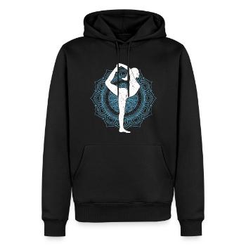 Spiritueller Yogi Buddhist Mandala Geschenk Yoga - Männer Premium Bio Hoodie - Schwarz - Vorne - Nico (187cm)