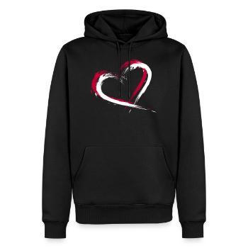 Vecteur de couleurs drapeau drapeau Japon brosse - Sweat à capuche Premium bio Homme - noir - Devant - Nico (187cm)