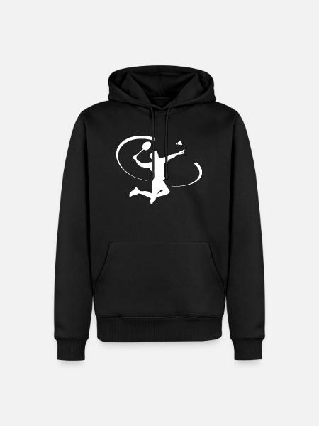 12 - Sweat à capuche Premium bio Homme - noir