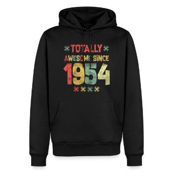 1954 - Totally Awesome seit 1954 - Happy Birthday - Männer Premium Bio Hoodie - Schwarz - Vorne - Nico (187cm)