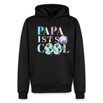 Papa ist so cool den Vater sein ist so super toll - Männer Premium Bio Hoodie - Schwarz - Vorne - Nico (187cm)