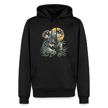 Koala Cute Koala Bear - Men’s Premium Organic Hoodie - black - Front - Nico (187cm)